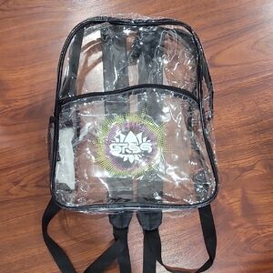 Clear Backpack with Black Straps